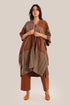 Multi-patterned patchwork jacquard coat